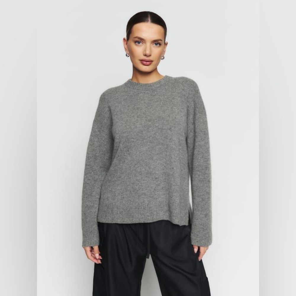 Reformation Enda Regenerative Wool Sweater Grey XS